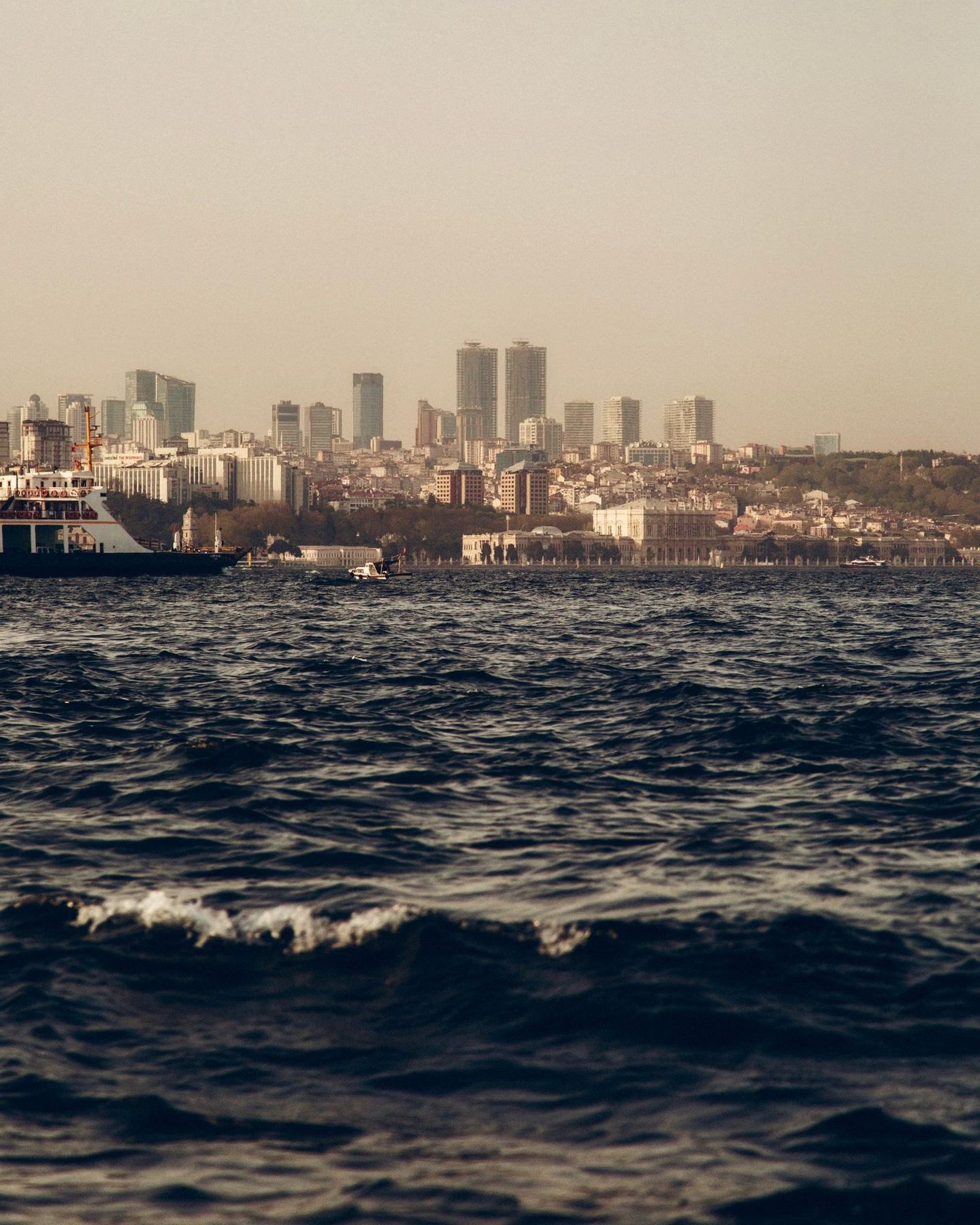 A city skyline viewed from a distance